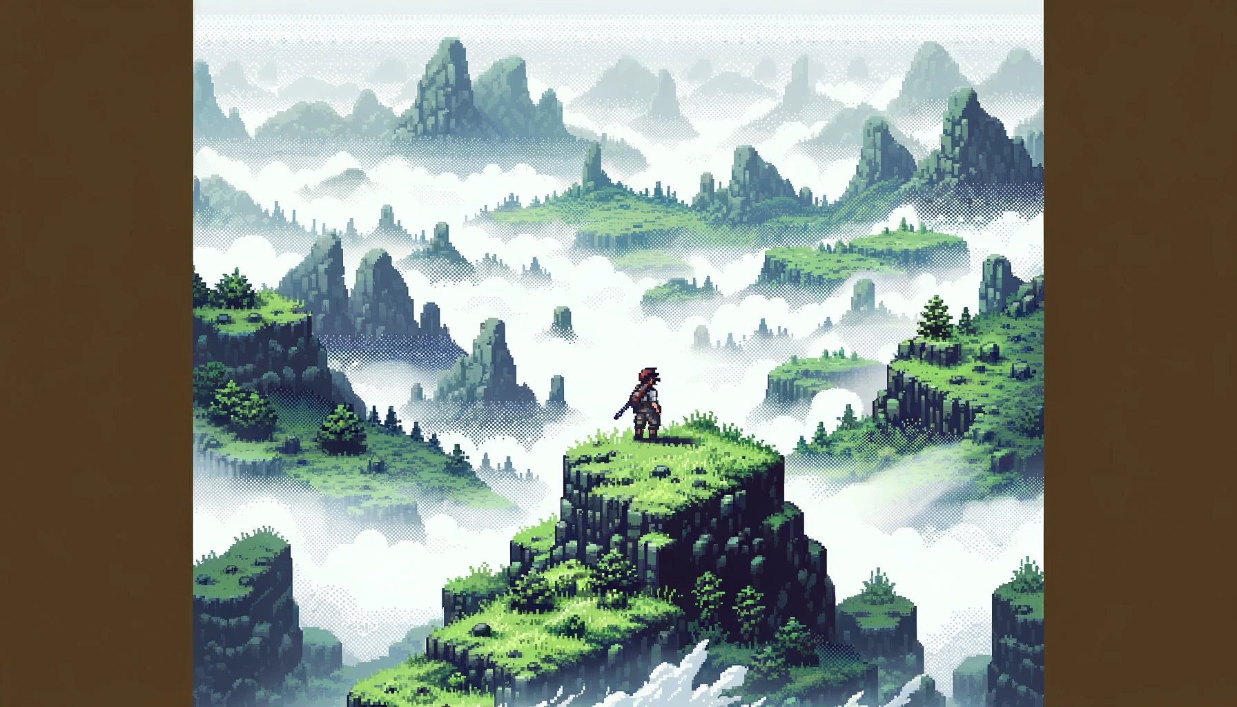 The foggy landscape. Created By ChatGPT