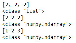 Jupyter displays lists and arrays similarly