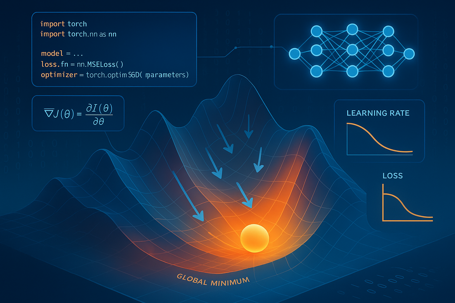 Gradient Descent in Deep Learning: A Complete Guide with PyTorch and Keras Examples